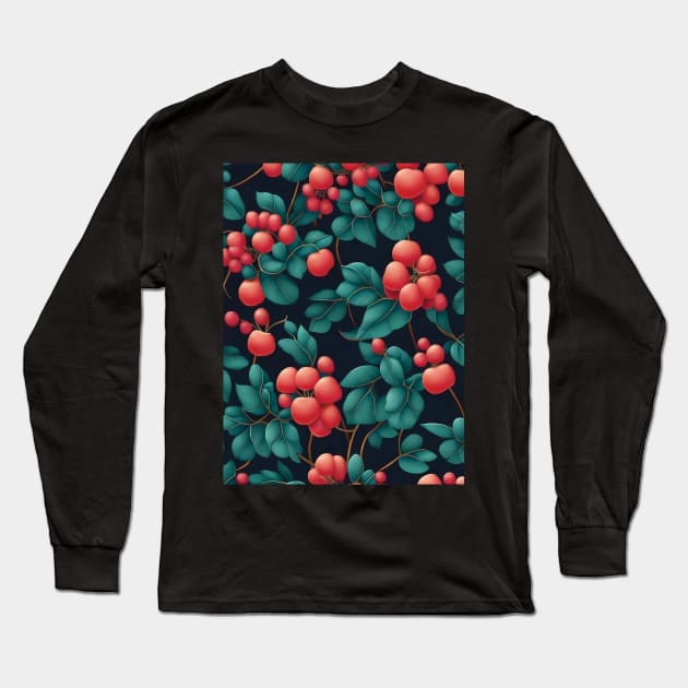 Cherries pattern design Long Sleeve T-Shirt by PatternToSuccess